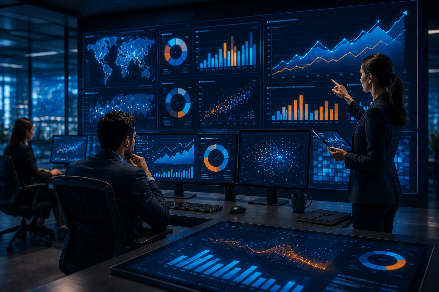 Data analytics control room in action