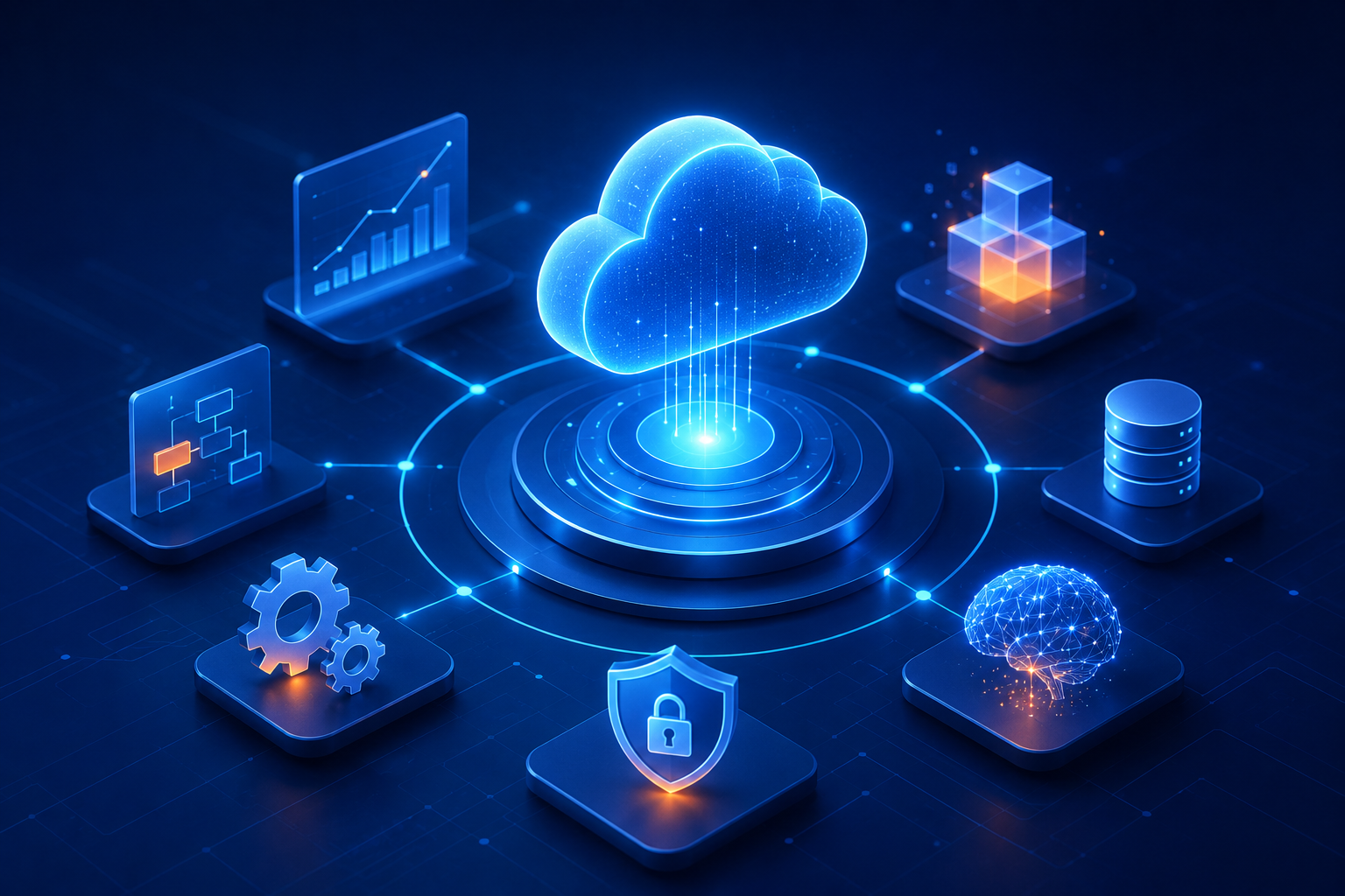 ITR SAP BTP Migration Factory — futuristic cloud technology interface