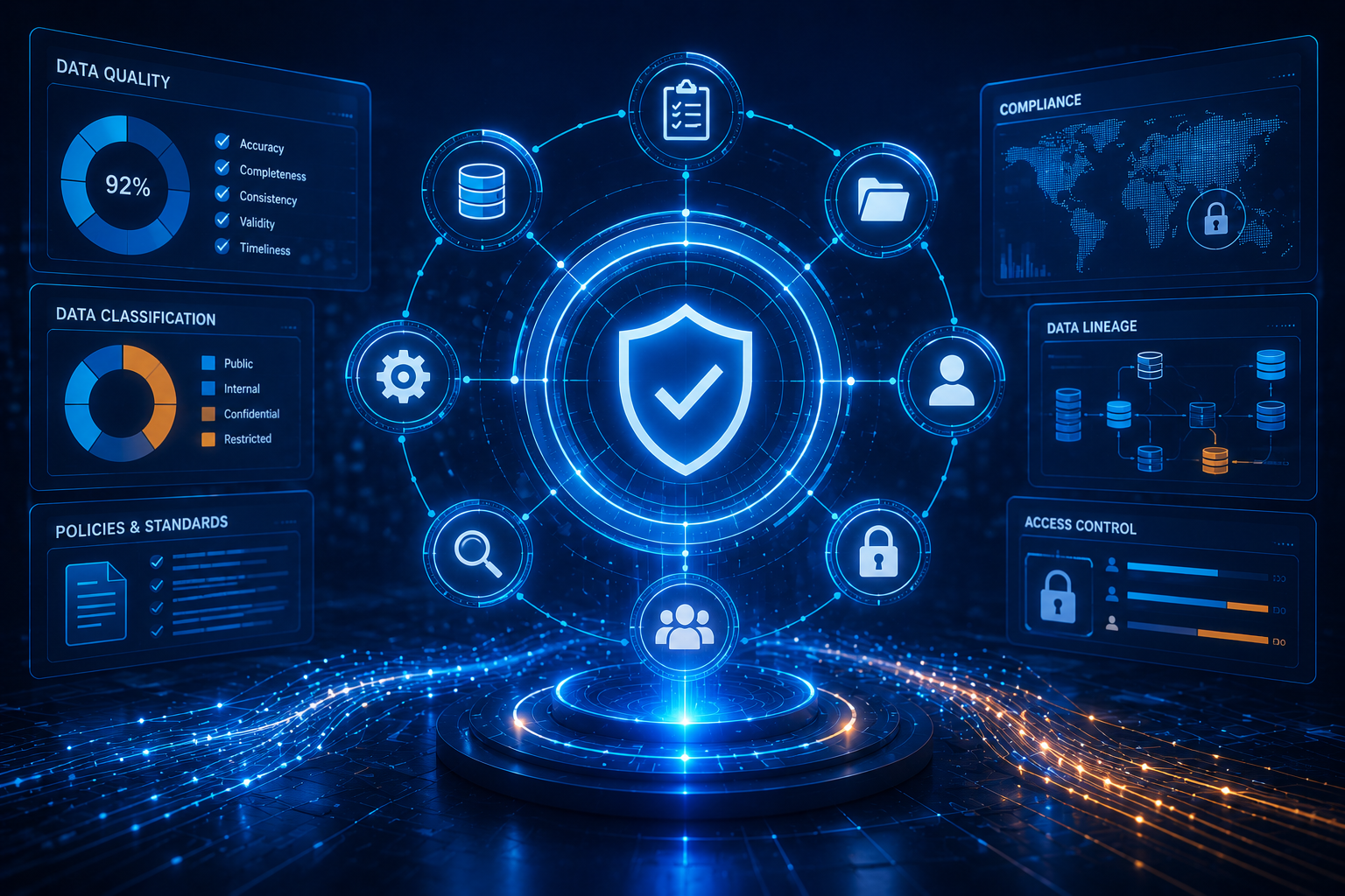 Futuristic data governance control center